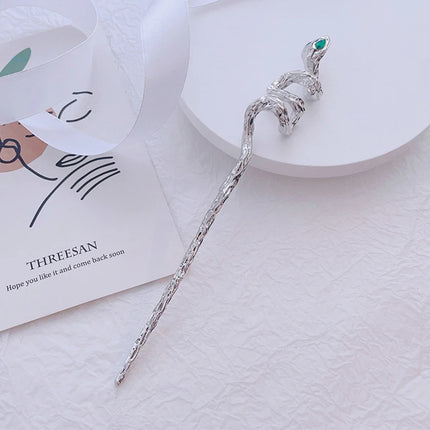 2023 New Vintage Chinese Women's Hair Stick Metal Glaze Flowers Hair Chopsticks Ladies Pearl Jewelry Hair Sticks Accessories