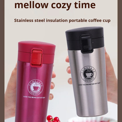 380/510ML Coffee Cup Stainless Steel Thermo Bottle Car Thermal Cup Outdoor Sports Vacuum Flask Keeps Cold and Heat Thermal Mug