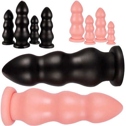 Huge 4 Size Anal Plug Big Anal Beads Butt Plug Smooth Soft Silicone Dilatador Anal Dildo Penetration Anal Toys Fisting Buttplug