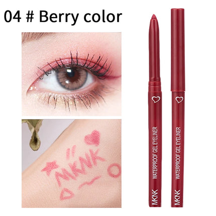 Waterproof Eyeliner Pen Smooth Matte Black Brown Gel Eye Liner Pen Quick-drying Long Lasting Pencil Not Blooming Eye Makeup
