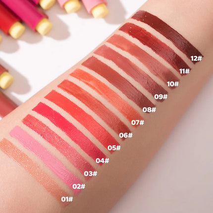 2Pcs/Set Moisturizing Lipstick Pen + Matte Lip Liner, long-lasting, red, brown, purple and multiple colors optional