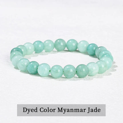 JD 6 8 10mm Natural Stone Beaded Bracelet Obsidian Fluorite Quartz Jasper Healing Beads Bangles Women Men Stretch Yoga Jewelry