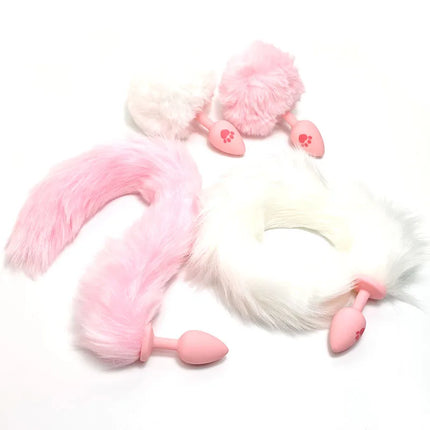 Silicone  Tail Anal Plug Fox Pattern Butt Plug Adult Cosplay Intimate Toys for All
