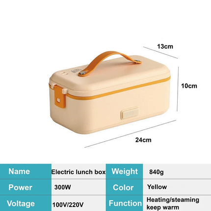 110V/220V Electric Lunch Box Portable Food Fast Heating Lunch Box 304 Stainless Steel Warmer Multi-Layer Office Lunch Box 800ml