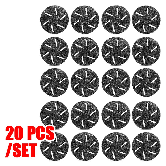 20Pcs Foot File Replacement Head Electronic Foot File Pedicure Tool Nail Files Foot Grinding Roller Nail Art Tools