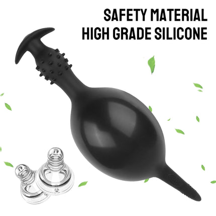3-16cm Inflatable Anal Plug For Women Vaginal Dilator Butt Expander Men Anus Prostate Massager Dildo Female Masturbator Sex Toys