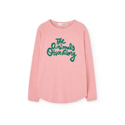 2026 Spring Summer Children's Clothing Girls' Versatile and Cute T-shirt Cartoon Printed Round Neck Letter Long Sleeved Shirt