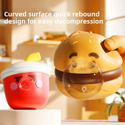 Cute Food Series Spitting Bubbles Squishy Squeeze Toys Anxiety Stress Relief Sensory Antistress Toys For Adults Kids Toys Gifts