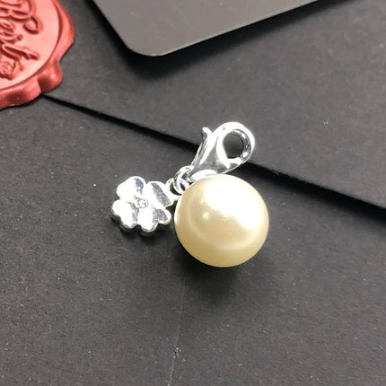 Charm Pendant Pearl & CloverLeaf Women Brand New Trendy 925 Sterling Silver Gift