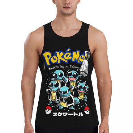 Pokemoned Gym Gengar Compression Muscle Tank Top Mens Gym Sleeveless Tees Sports Wear Male Bodybuilding Fitness Training Vest