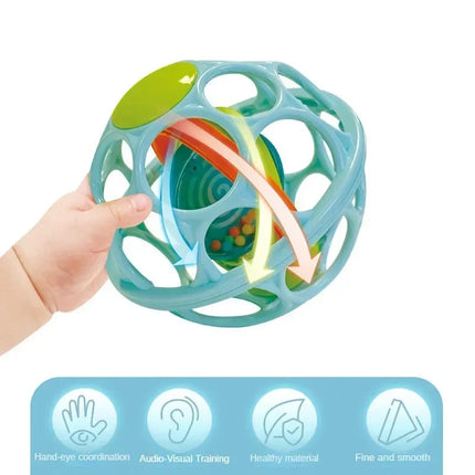 0-12 Months Baby Hand Rattle Soft Shaker Ball Toys Newborn Grasping Teethers Hand Bell Sensory Toys Kids Educational Toys Baby