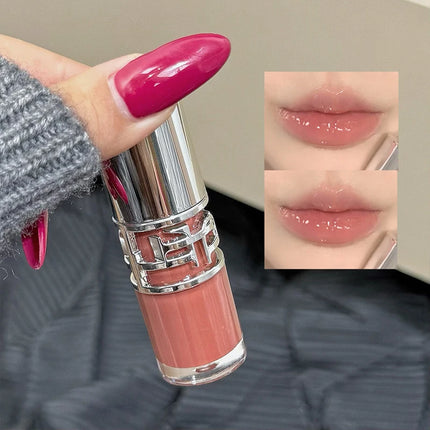 Flowing mirror lip gloss, waterproof and long-lasting luster, non stick to the cup, silky texture, natural makeup effect