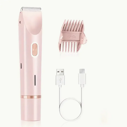2-in-1 Dual-Head Electric Trimmer for Women – Gentle Precision for Face, Body & Bikini