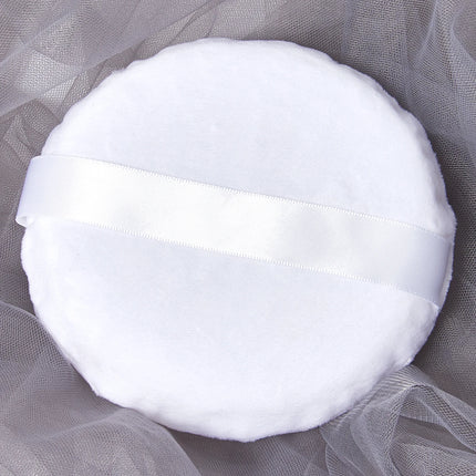 125mm圆形 Cotton Velvet Powder Puff Large Loose Powder Puff Makeup Artist Powder Puff Round Cotton Ribbon Hook Hand Glove Puff