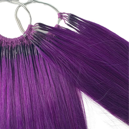 Korean hot selling pure cotton 100% human hair cotton thread double head double brushed feather hair extensions natural color