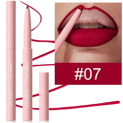 Luxury Matte Lip Liner Long-Lasting Matte Creamy Plumping Lip Waterproof Natural Nude Brown Slim Lip Liner 12 Colors  Cosmetic