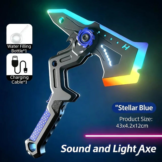 Cool Shadow Sword Axe, Spray Luminous, Dual Form Transformation Laser Toy, Trendy Battle Prop