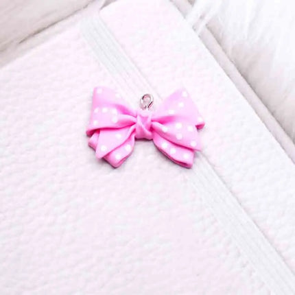 10pcs 28*20mm Cute Small Dot Bowknot Resin Flatback Charms For Pendant DIY Earrings Necklace Jewelry Accessories Finding