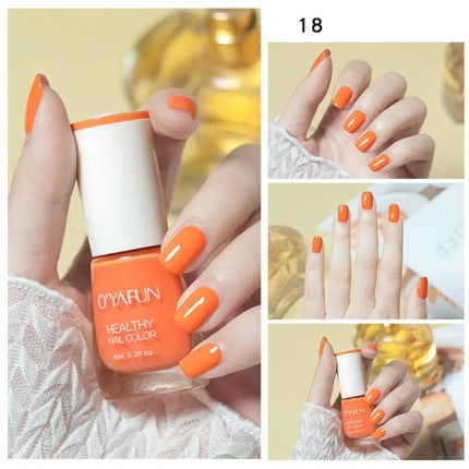 Glossy 8ml Nail Polish No-bake False Nail Nail Art Manicure Quick Dry Tearable Nail Art Oily Mood Nail Polish Woman