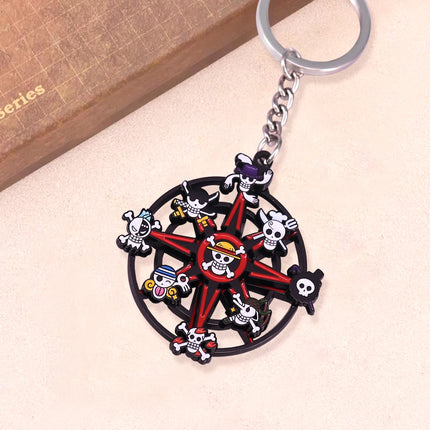 Cute Cartoon Skeleton Spinning Keychain