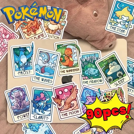 45/90PCS Cute Pokémon Anime Cartoon Stickers Car Guitar Motorcycle Luggage Suitcase DIY Classic Toy Funny Decal Kid Sticker
