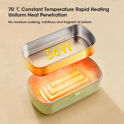 900ML Portable Electric Food Warmer Lunch Box 220V With Removable Stainless Steel Container Food Warmer for Office School