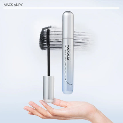 MACKANDY 4D Curling Thickening Black Mascara Waterproof Sweatproof Defined Lashes & All-Day Hold for Eyelash Extensions & Makeup