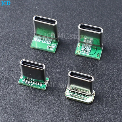 2/5/10PCS USB 3.1 Type C Vertical Patch Board 16pin 2/4/5 Welding Wire Data Band PCB USB Board Male Head 16P Usb C OTG Connector