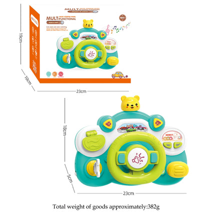 Music Steering Wheel Toys, Simulated Driving Steering Wheel Vocal Toy Multifunctional Learning Early Education Gifts for Kids