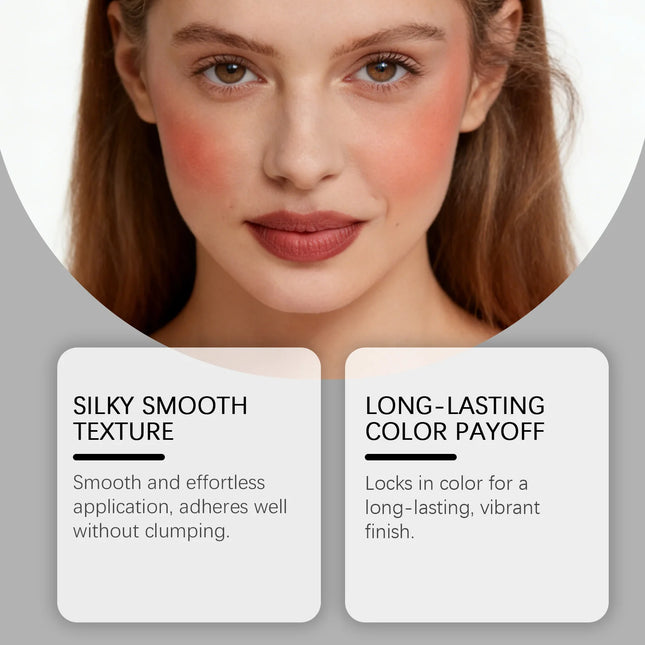 Red Silky Moisturizing Blush, Hydrating and Colorful for a Rosy, Radiant, Natural Contouring Makeup Look