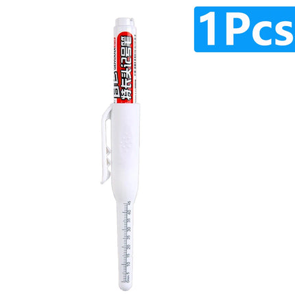 100-1Pcs 45mm Long Nib Head Carpenter Marker Pens White/Black/Blue/Red Hole Marker Pen for Measuring Woodworking Hand Tools