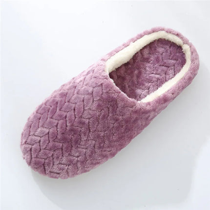 Women Winter Home Fur Slippers Cartoon Cat Non-Slip Soft Warm House Indoor Bedroom Men Couples Boys Girl Memory Foam Floor Shoes