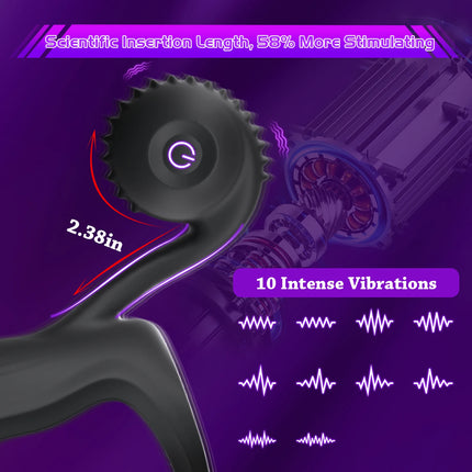 Spiral Cock Ring Vibrator 10 Vibration Clitoris Stimulation Penis Ring Male Delay Ejaculation Chastity Cage Sex Toy for Couples