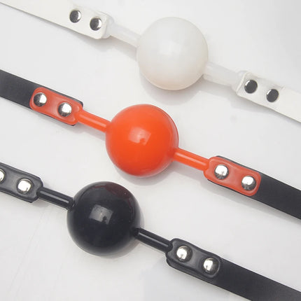 Bdsm Gag Leather Bondage,Solid Silicone Slave Mouth Gag Ball,Restraints,Harness Restriction,Sex Toys for Couples,SM Adult Games