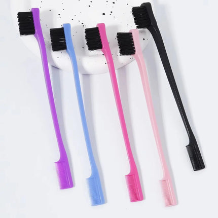 5pcs professional hair edge brush set, double headed design, suitable for hair salons, special for real hair wigs