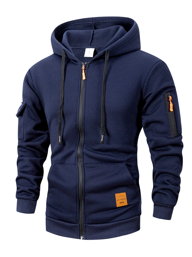 2025 New Autumn Men Sweatshirts Long Sleeve Jacket Hoodie Zipper Closure Jacket Male Hoodies Sweatshirt Slim Fit Male Clothing