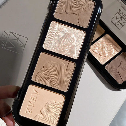 4 Color Contouring Highlighter Shading Palette Natural Nose Shadow Aegyosal Face Three-dimensional Matte Brighten Bronzer Makeup