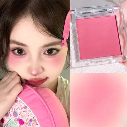 6 color monochrome blush, matte makeup, highlight, youth natural makeup, peach pink blue purple
