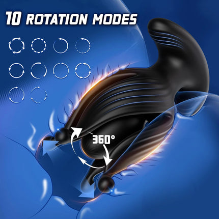 Prostate Massager Anal Vibrator Male Sex Toys for Men Anal Plug 9 Tension Shock Flapping Thrusting Vibrating Butt Plug