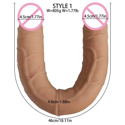 Silicone Double Headed Dildo Strap On Thick Penis Masturbator Big Cock Adult Lesbian Sex Toys Anal Dildo Vaginal Anus Stimulator