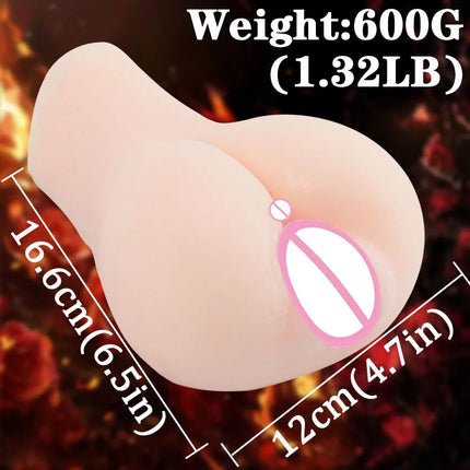 ZuiMao Realistic Pocket Pussy Ass Toy with Tight Virgin 18 Anus Pocket Pussies for Sexy Men Male Masturbator Entrances Sex Dolls