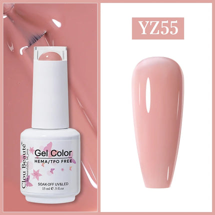 Clou Beaute Gel Nail Polish Neon Brown Royal Blue Red Green Pastal Nude Nail Art Varnishes Gel Lacquer HEMA/TPO FREE UV Gel Nail