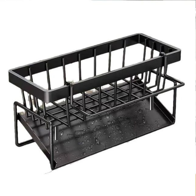 1Pc  Kitchen Storage Rack, Dishcloth Holder, Draining Rack, Faucet Sink Sponge and Steel Wool Organizer