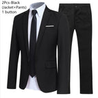 Black 2-piece suit / Asian 3XL (EU L)