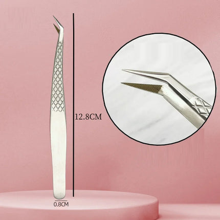 Nanometer Fiber Tip False Lash Tweezers For Eyelash Extension Mega Volume perfect close tip Boot isolation Artist Makeup Tools