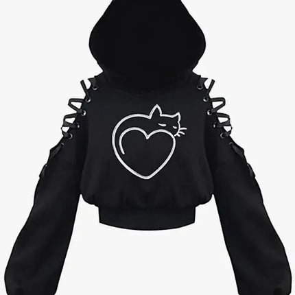 2021 Amazon European New Style Cute Cat Y-Back Sweatshirt Crew Neck China Made Other Patterned Hooded Sweatshirt For All Seasons