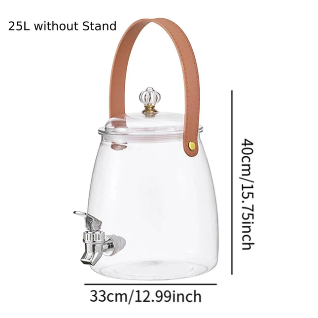 Large Capacity Lemon Beverage Cold Water Kettle Iced Juice Container Summer Beer Dispenser for Home Kitchen Bar Party 3/5/9/15 L