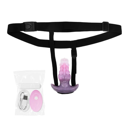 FAAK Wearable Butt Plug Strapon Silicone Anal Plug with Large Tail Wireless Control Vibrator size S M L BDSM Flirting Sex Toys