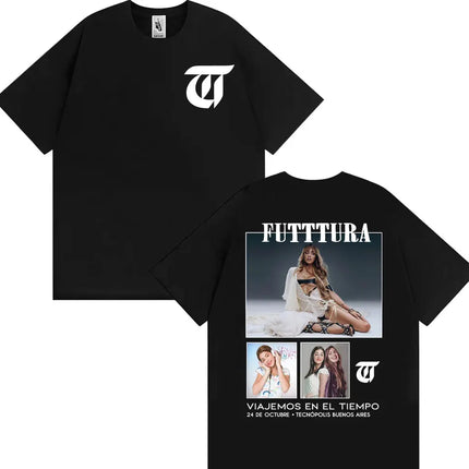 Singer TINI STOESSEL Futtura Album 2025 Tour T-shirt Men Women Fashion Aesthetic Retro Tee Shirt Cotton Casual Oversized T Shirt