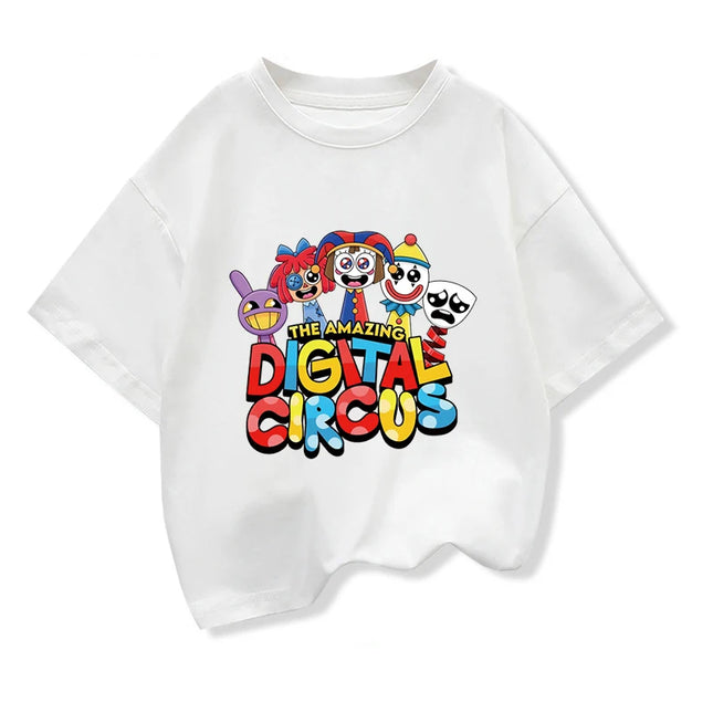 2025 New Kids Clothing The Amazing Digital Circus Anime Graphic T-Shirt Children Summer Cartoon Short Sleeve Tee Fashion Clothes